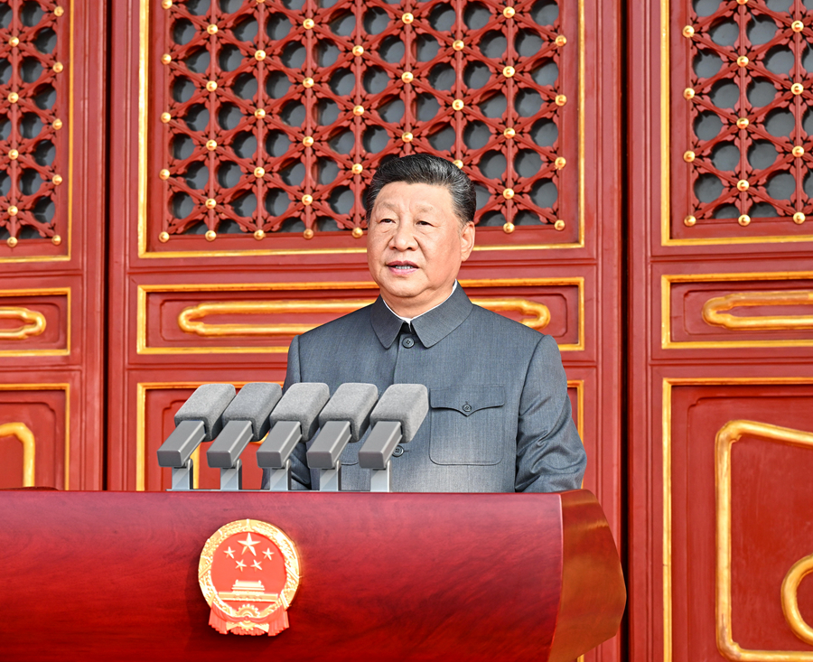 9月3日,纪念中国人民抗日战争暨世界反法西斯战争胜利80周年大会在北京天安门广场隆重举行。中共中央总书记、国家主席、中央军委主席习近平发表重要讲话。